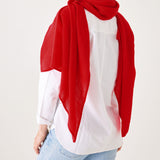 Women's Red Lightweight Travel Wrap and Scarf