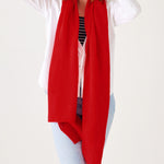 Women's Red Lightweight Travel Wrap and Scarf