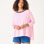 Women's Pink Striped One Sized Tee