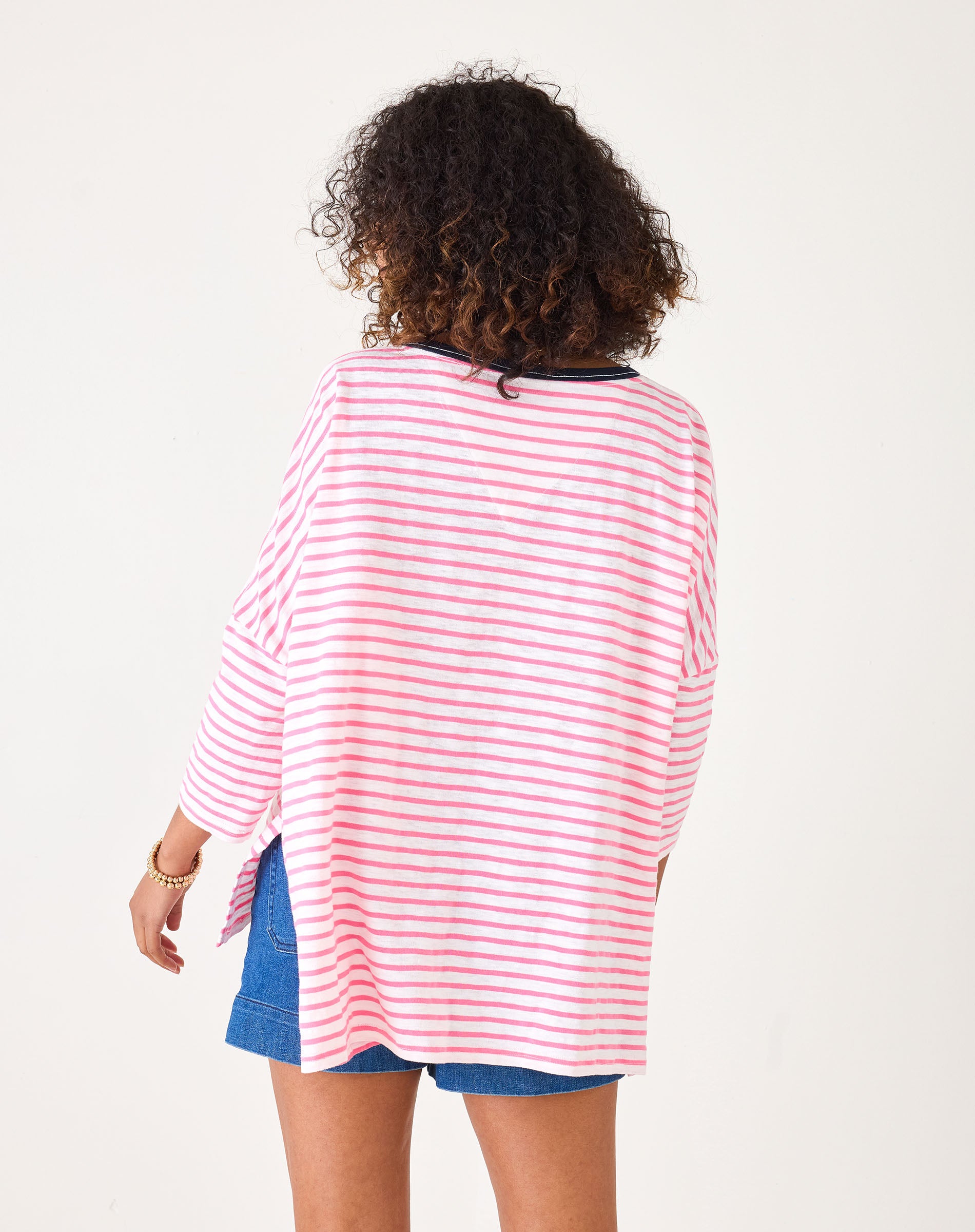 Women's Pink Striped One Sized Tee