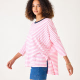 Women's Pink Striped One Sized Tee