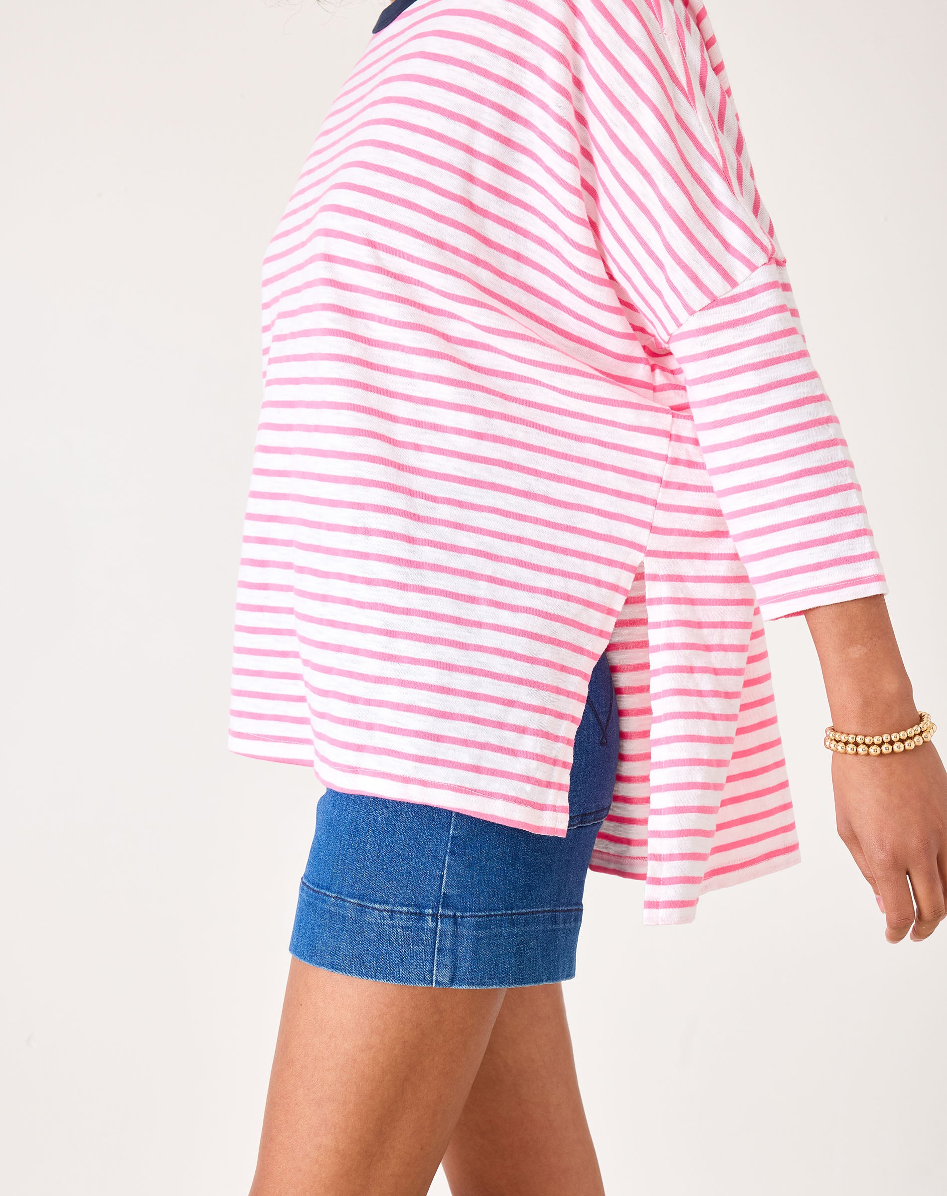 Women's Pink Striped One Sized Tee