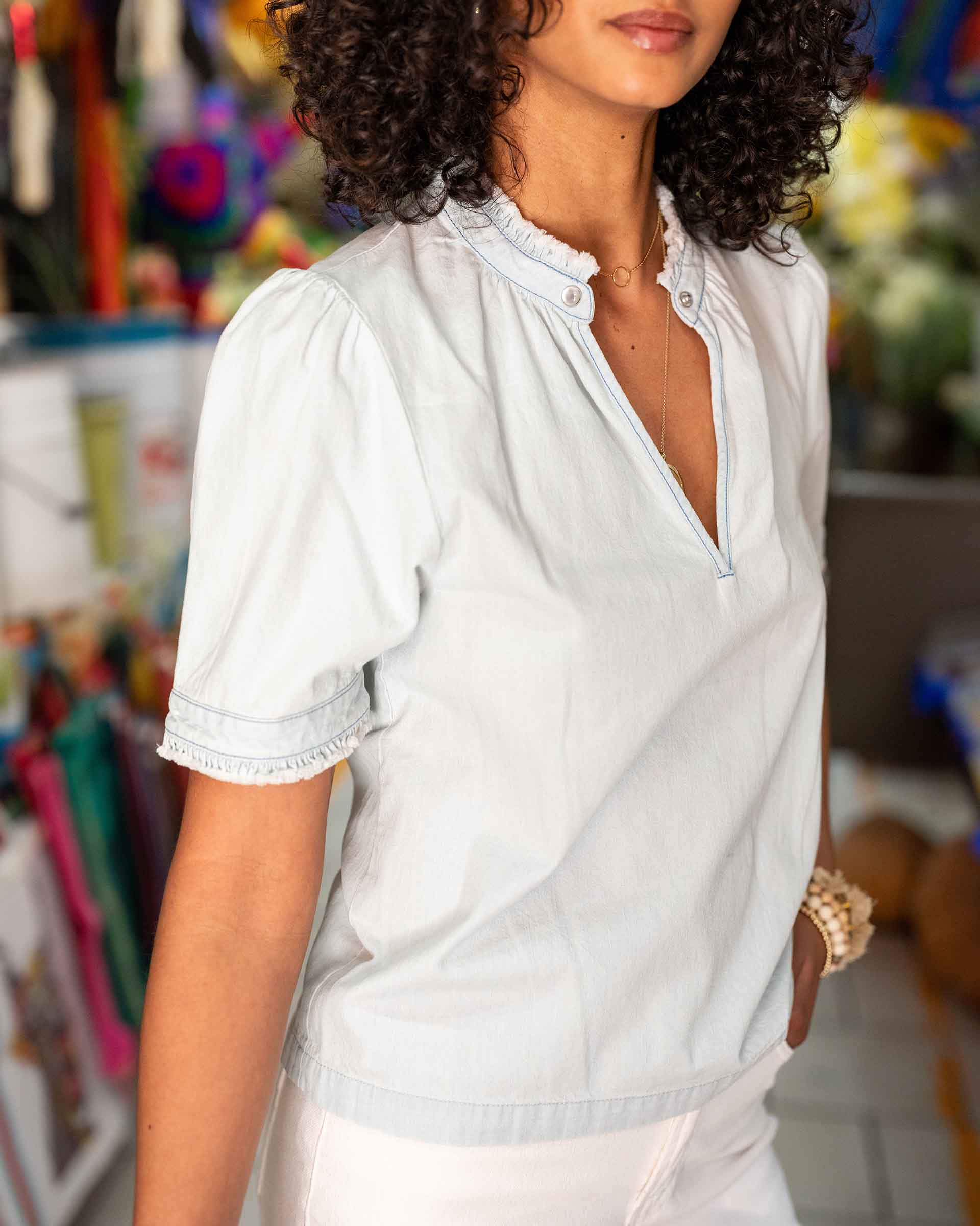 Sweet Clementine V-Neck Top