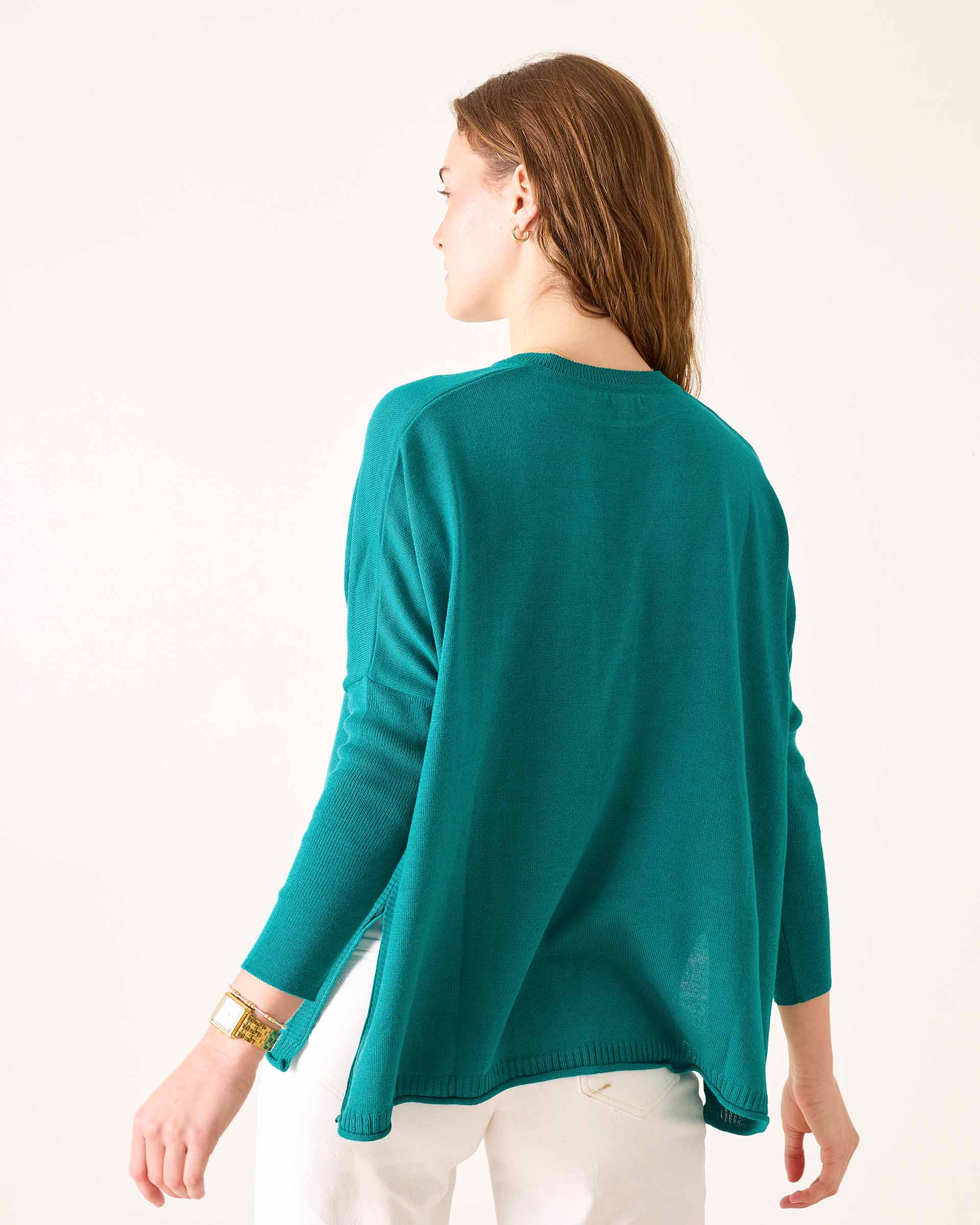 Women's Teal Vneck Sweater