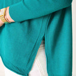 Women's Teal Vneck Sweater