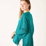 Women's Teal Vneck Sweater