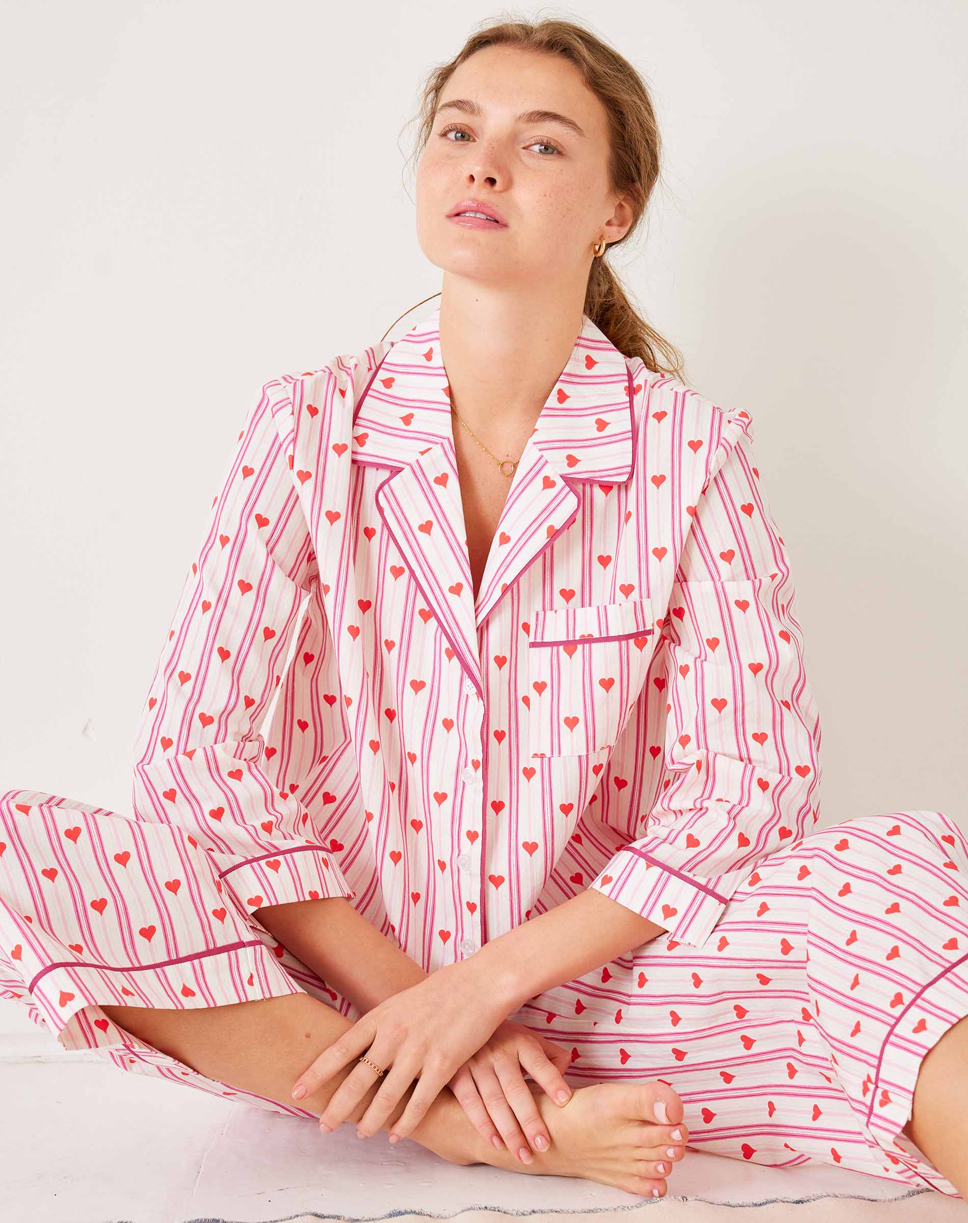 Over The Cotton Moon Pajama Set - Love Notes