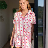 Women's Valentine's Day Heart Pajama Short Set