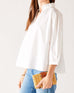 Women's White V-neck Blouse Side View