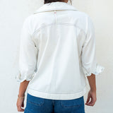 Women's White Collared Top Spring Style