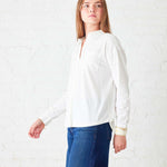 Women's White Cotton Button Down