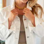 Women's White Denim Jean Jacket