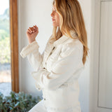 Women's White Denim Jean Jacket