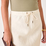 Women's White Linen Maxi Skirt