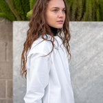 Women's White Long Sleeve Button Up Blouse