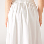 Women's White Maxi Skirt Rear View Waist Detail