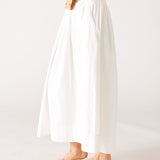 Women's White Maxi Skirt with Purse