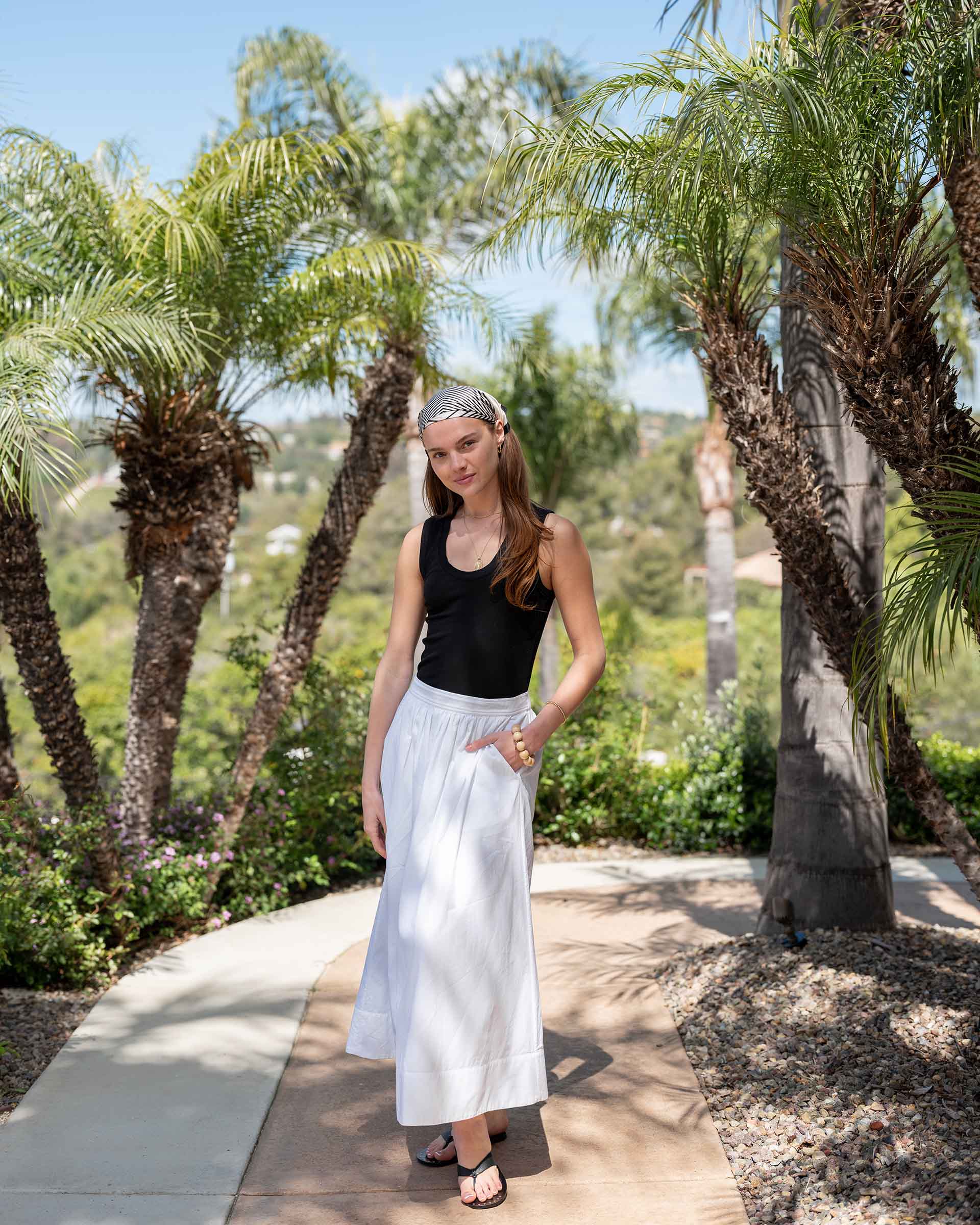 Women's White Maxi Skirt Vacation