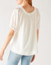 Women's Lightweight Relaxed White Blouse Back View