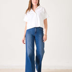 Women's White Short Sleeve Top