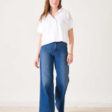 Women's White Short Sleeve Top