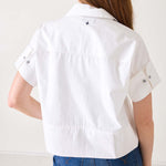Women's White Short Sleeve Top