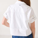 Women's White Short Sleeve Top