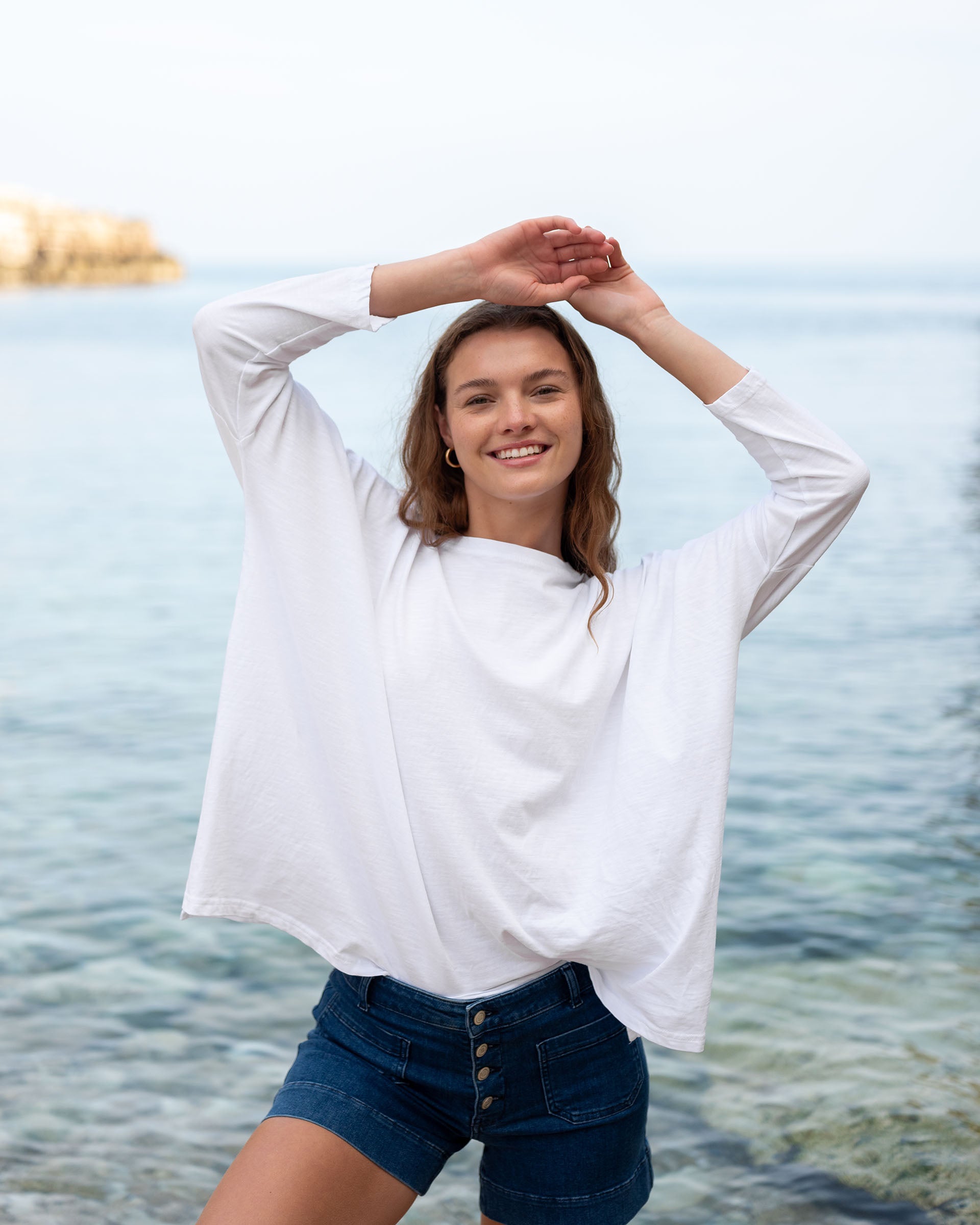 Women's One Size Tee in White Travel Destination