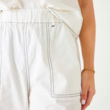 Women's White Wide Leg Pant Matching Set