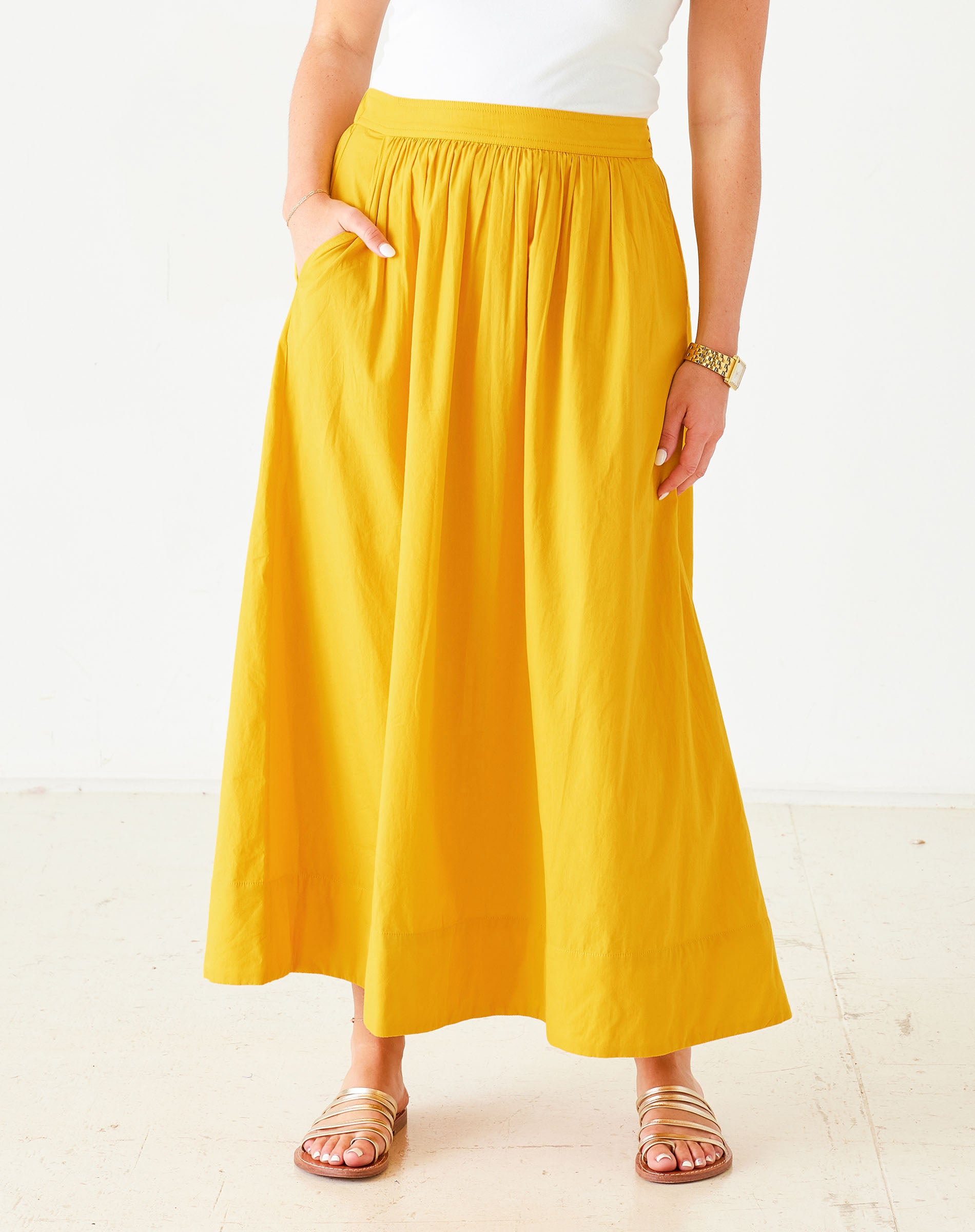 Women's Yellow Maxi Skirt