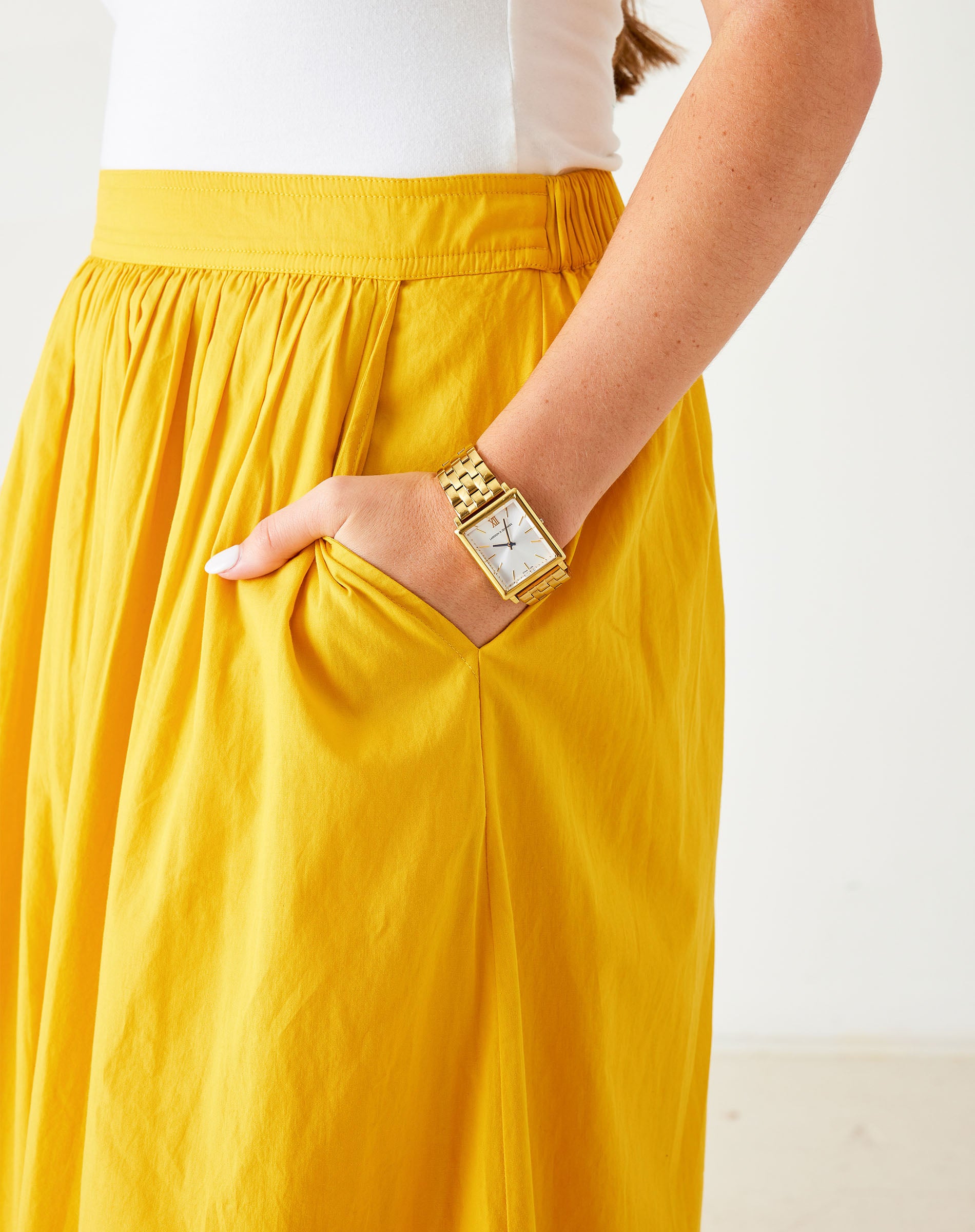 Women's Yellow Maxi Skirt