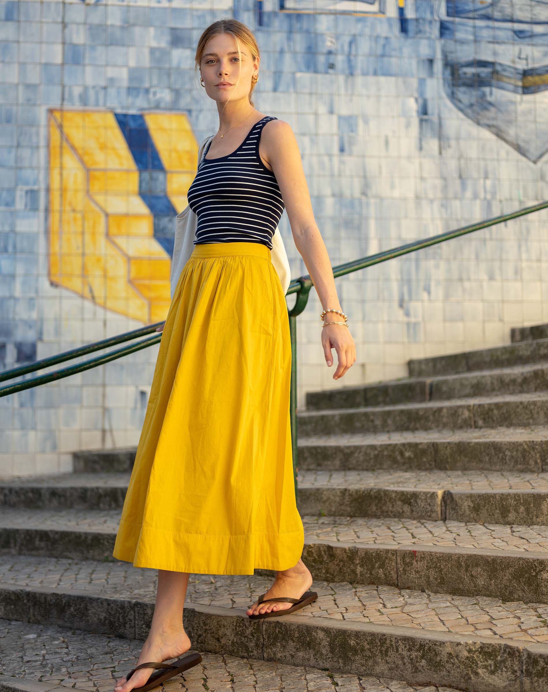 Women's Yellow Maxi Skirt