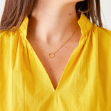 Women's Yellow Quarter Sleeve Top