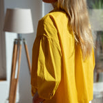 Women's Yellow Quarter Sleeve Top