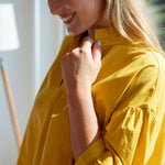 Women's Yellow Quarter Sleeve Top