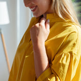 Women's Yellow Quarter Sleeve Top