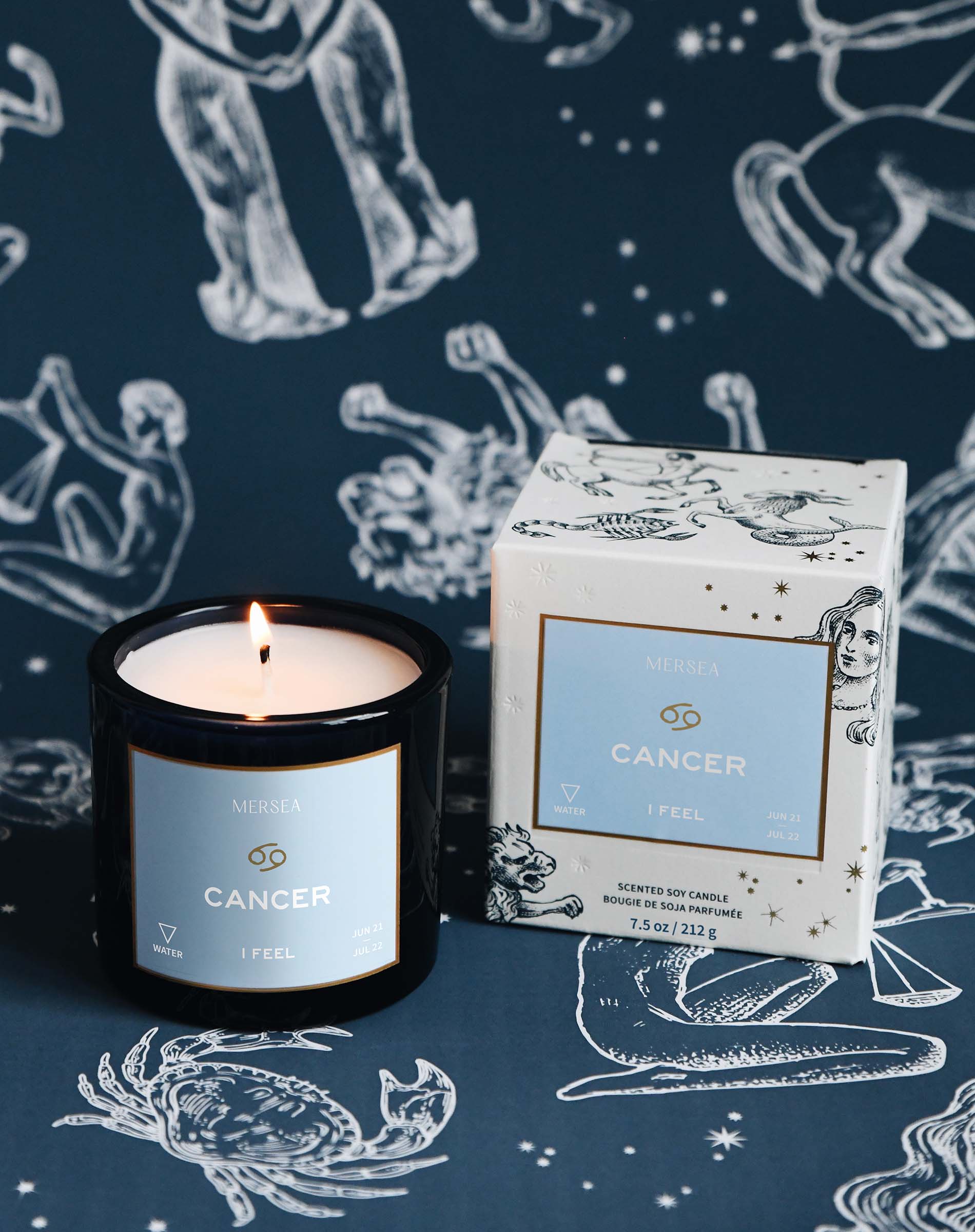 Cancer Zodiac Candle - (June 21 - July 22)