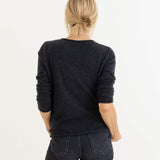 Carmel Fitted Cashmere Sweater in Charcoal