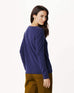 Carmel Fitted Cashmere Sweater in blue indigo