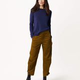 Carmel Fitted Cashmere Sweater in blue indigo