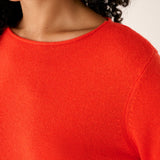 Carmel Fitted Cashmere Sweater in Orange