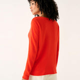 Carmel Fitted Cashmere Sweater in Orange