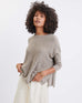 Women's Oversized Crewneck Knit Sweater in Brown Chest View