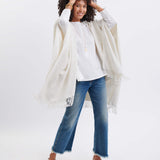 Women's One Size Cream Travel Wrap Front View Swing