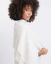 Women's One Size Cream Travel Wrap Side View Shoulder Detail