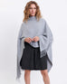 Women's One Size Light Gray Travel Wrap Front View Drape Over Shoulder
