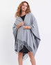 Women's One Size Light Gray Travel Wrap Front View
